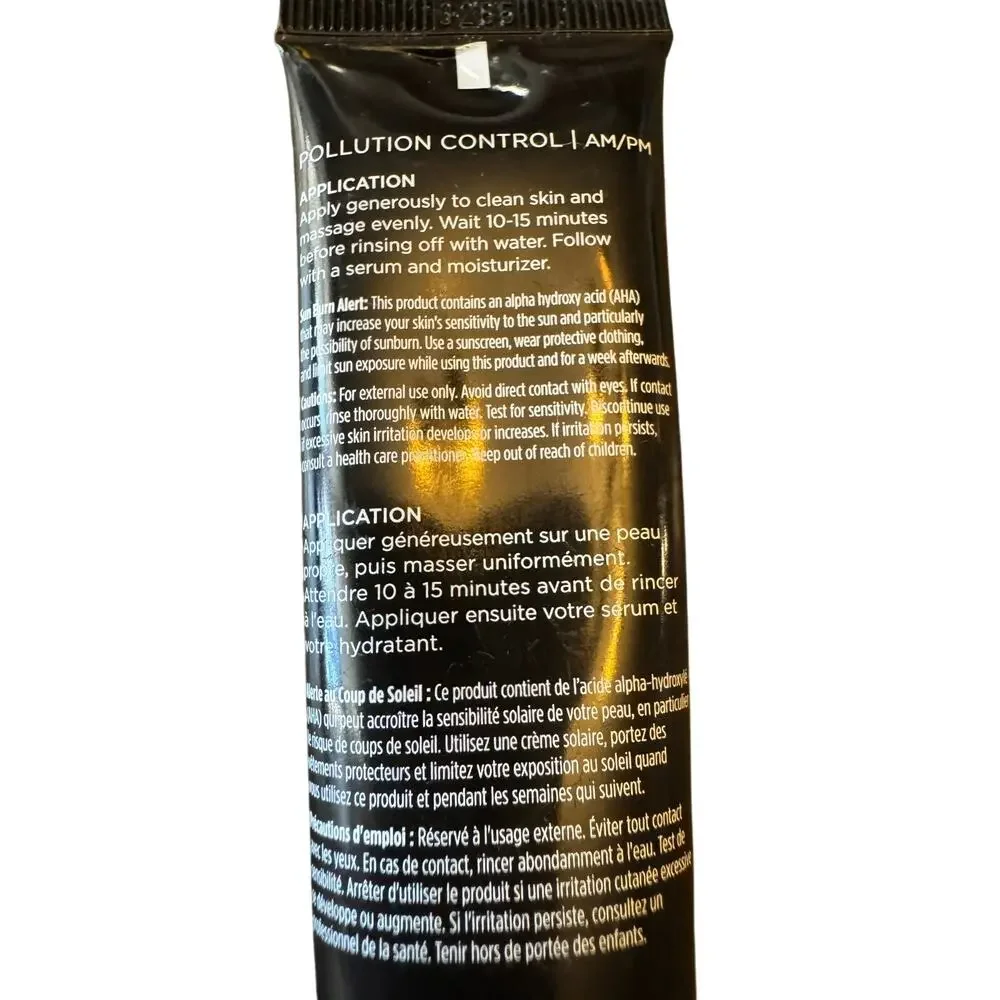 Aloettee Platinum Skin Care Pollution Control Age Defiance Charcoal Mask 5 Oz